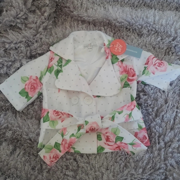 Floral print jacket 0-3 Month - Picture 2 of 5